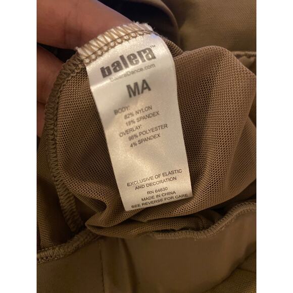 Balera PerformanceSpliced Sleeve Crop Top Brown Size Medium - Picture 4 of 9